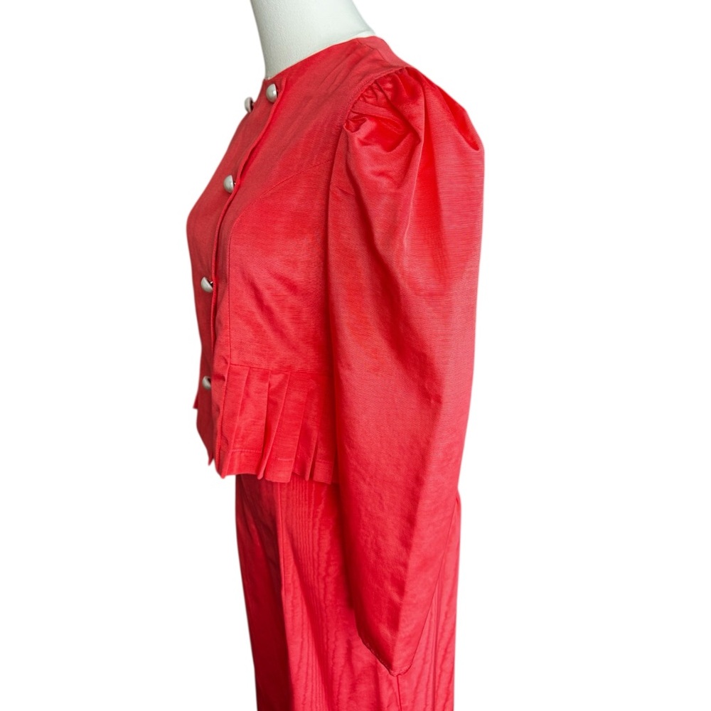NWT BATSHEVA Set- Kat Jacket & Ruffle Pant in Coral Size: 2 - Picture 6 of 12